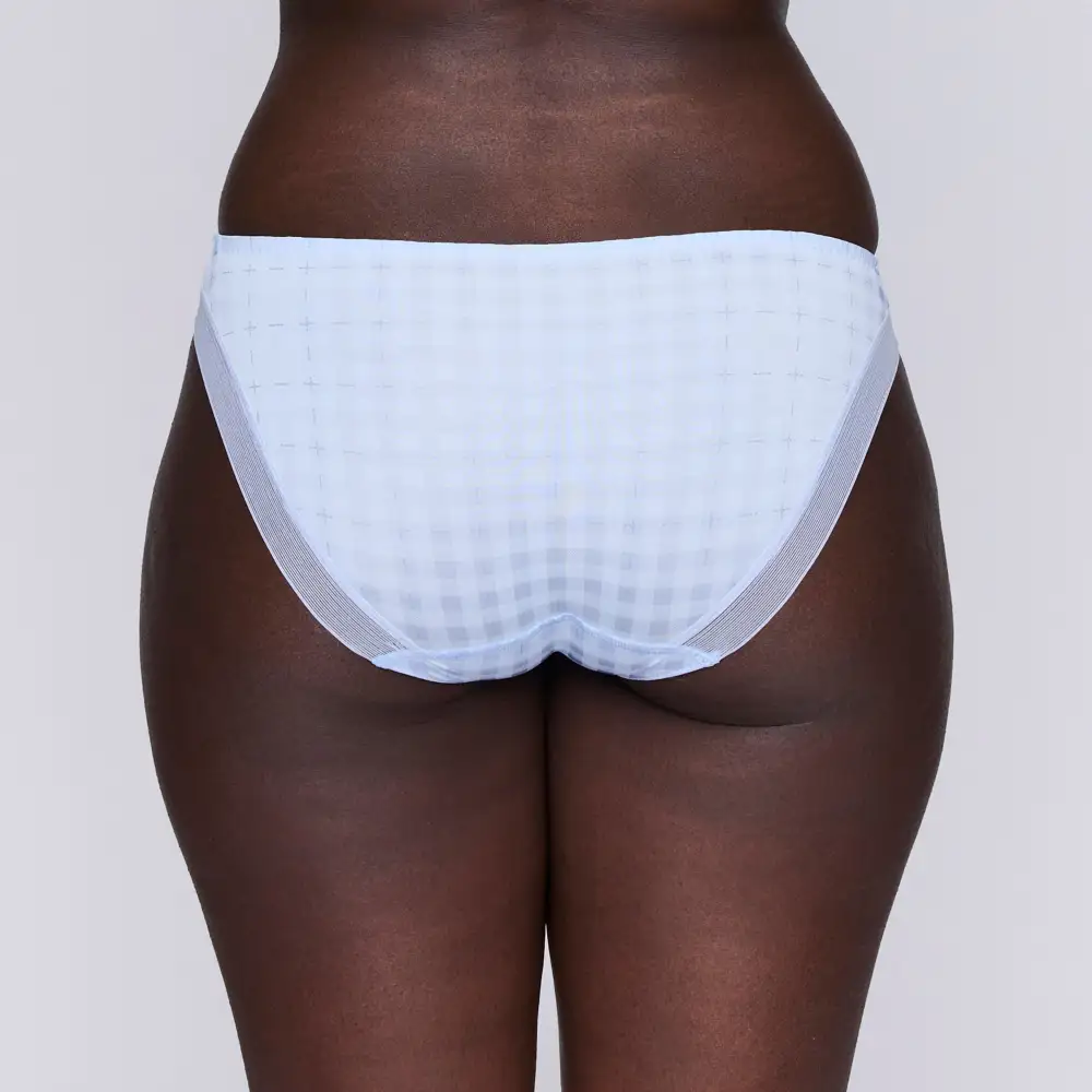 Women's Seamless Smooth Trim Checkered Shimmer Detail Bikini Panty