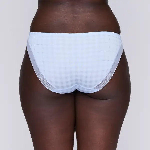 Women's Seamless Smooth Trim Checkered Shimmer Detail Bikini Panty