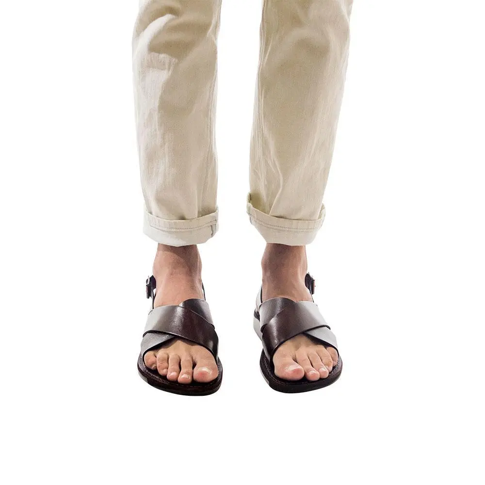 Leather Thick Strap Sandals