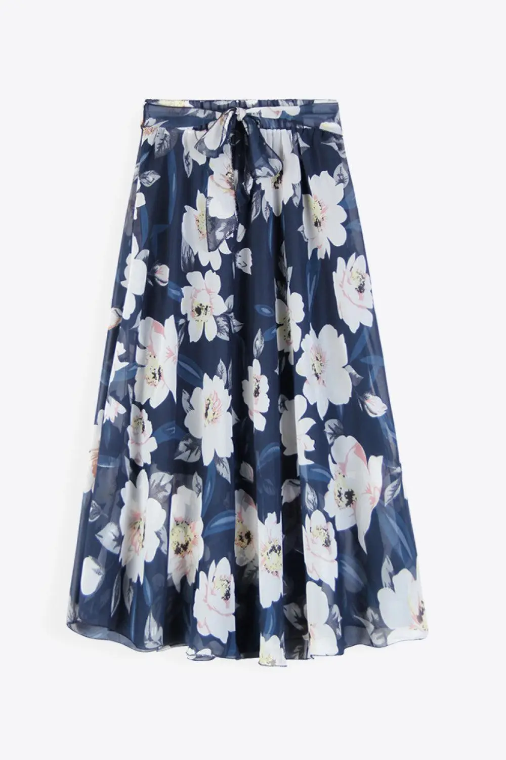 Floral Tie-Waist Skirt Maxi