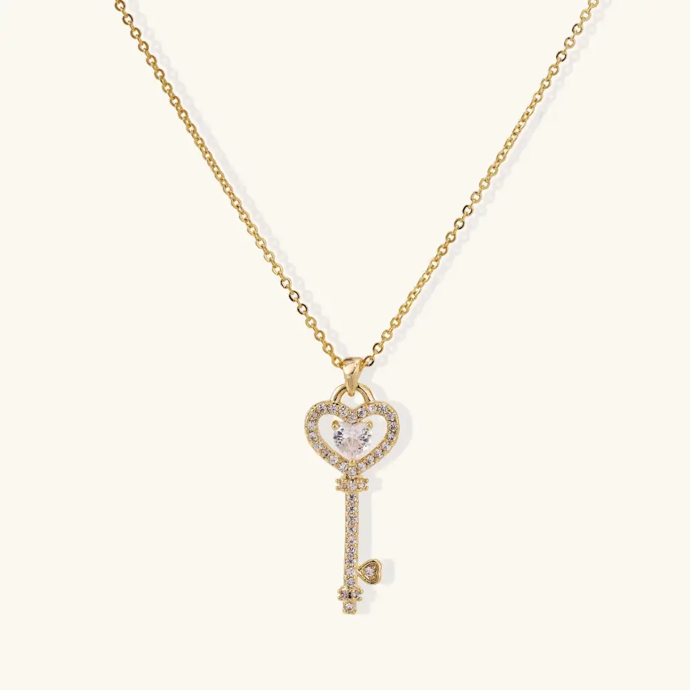 Secret Heart Key Necklace