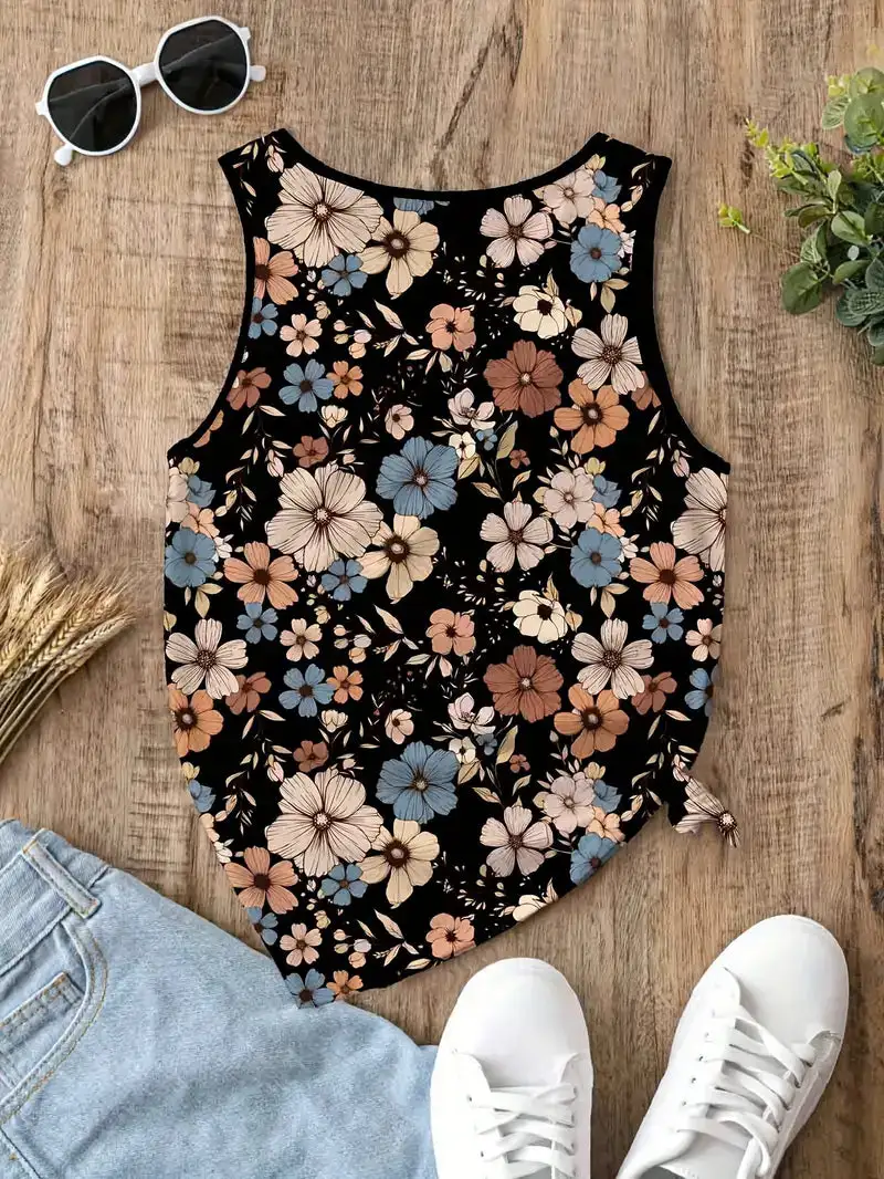 Floral Sleeveless Top