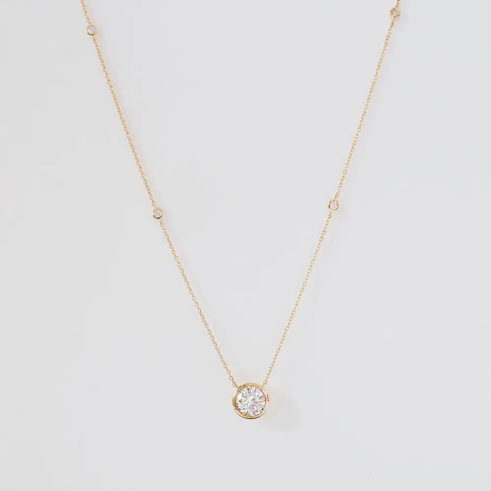 Classic Diamond Solitaire Pendant Necklace