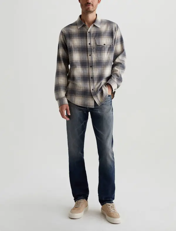 Men's Slim Straight Zip Fly Faded Jeans