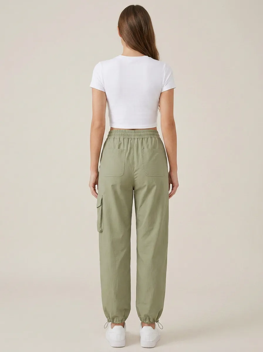 Drawstring Pocket Casual Breathable Cargo Pants