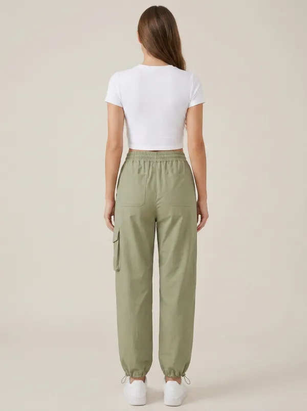 Drawstring Pocket Casual Breathable Cargo Pants