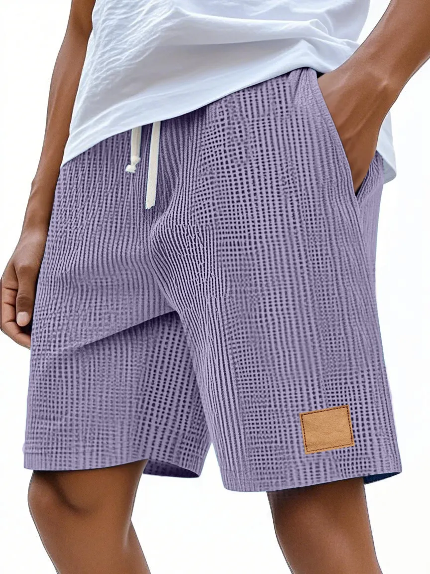 Textured Knit Relaxed Shorts