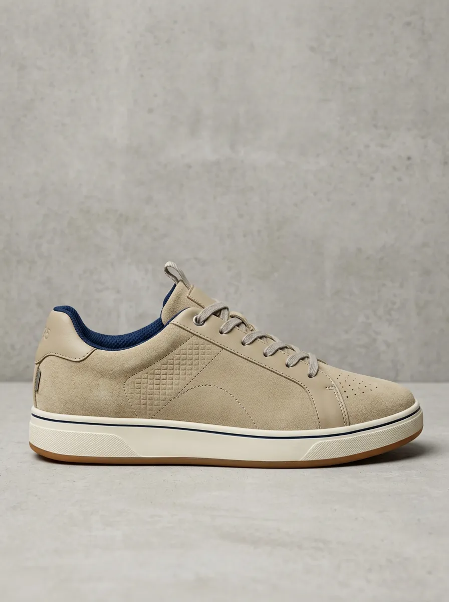 Clean-Look Suede Look Textured Look Men's Casual Sneakers