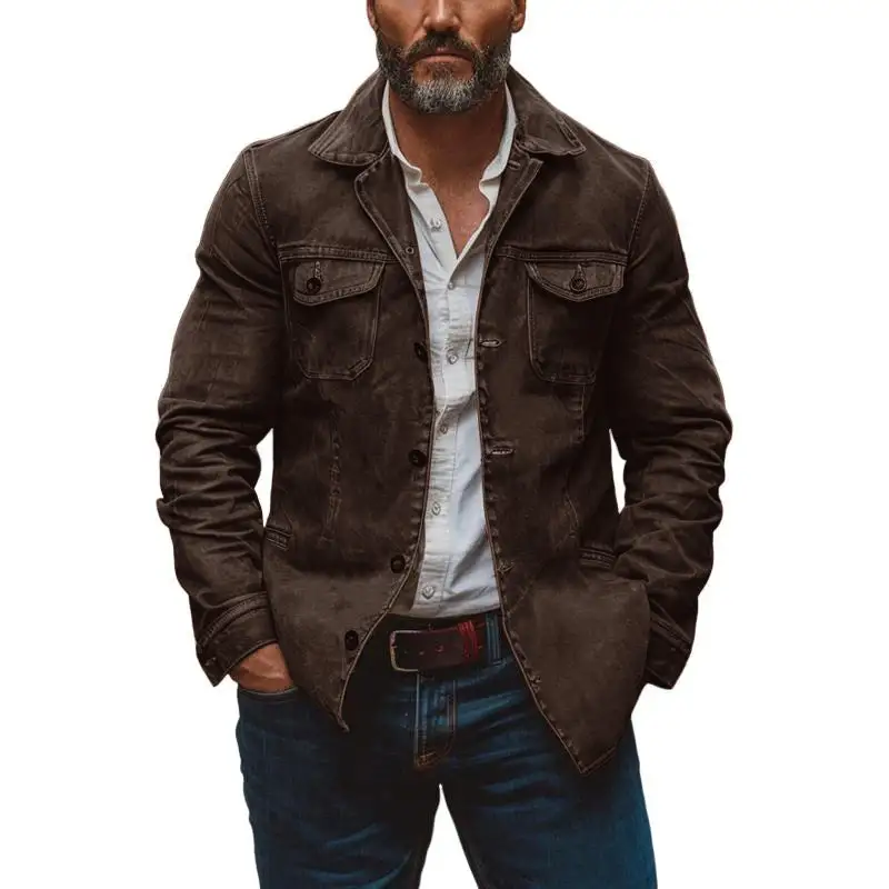 Pocket Leather Utility Jacket