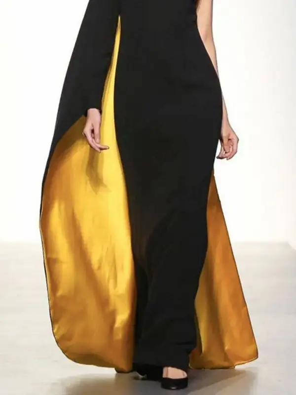 Irregularity Neck Maxi Dress
