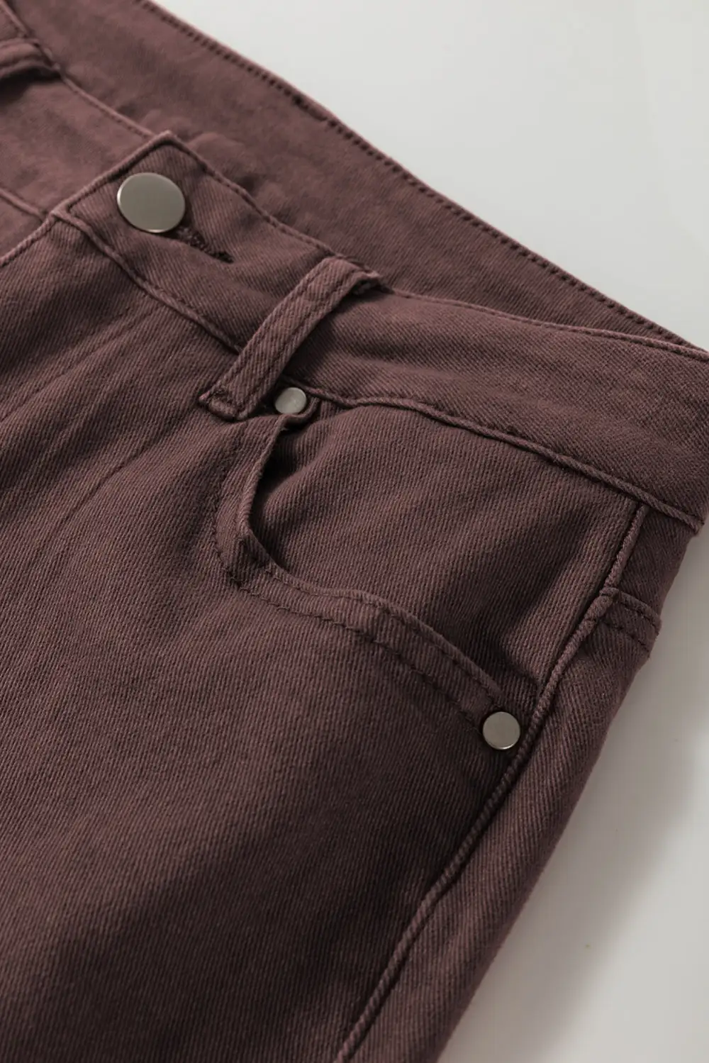 High-Waist Pocketed Straight Leg Jeans