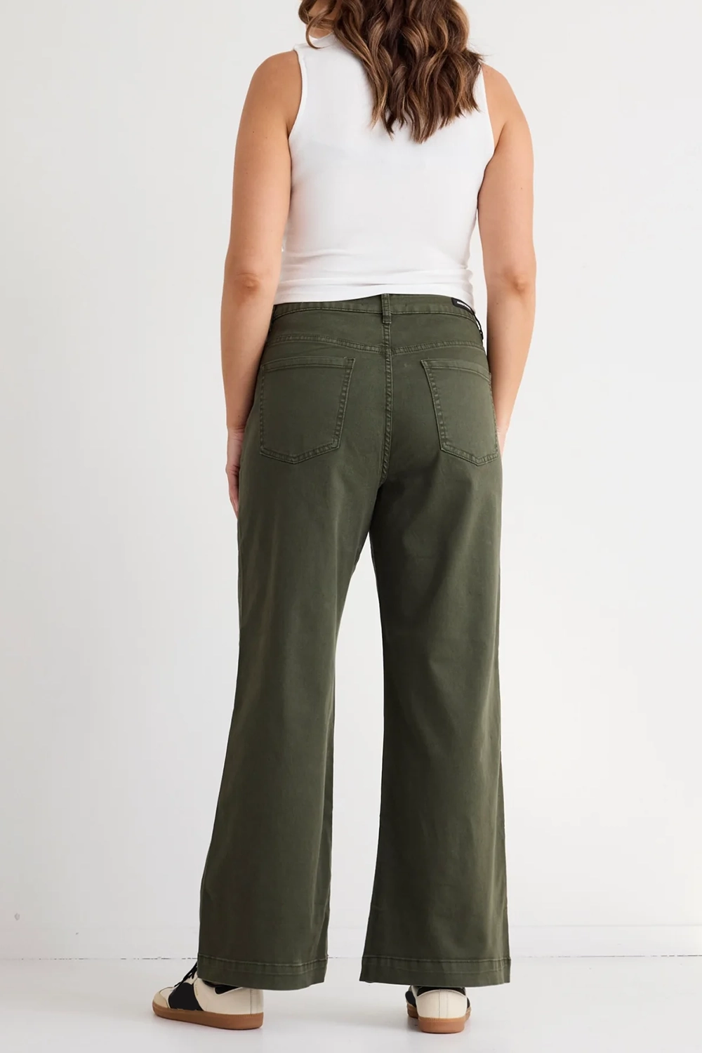 Olive Green Utility Style Long Pants