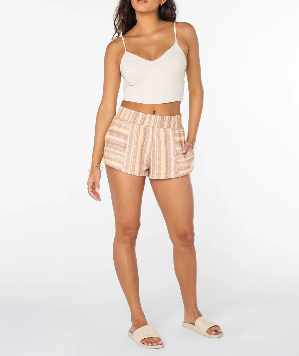 High-Waisted Short Pants With Thick Stripes
