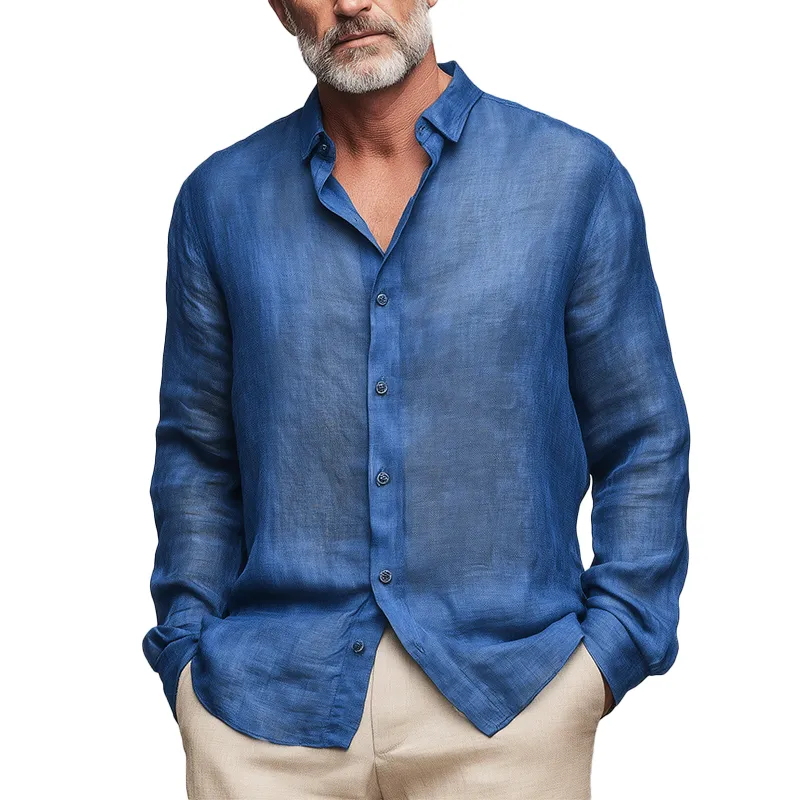 Easy Collar Linen Shirt