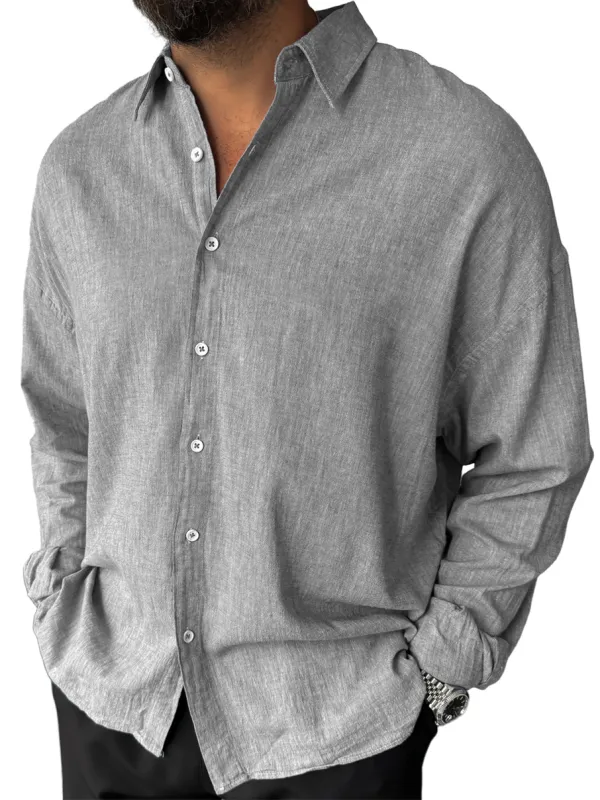 Everyday Cotton Linen Long Sleeve Shirt