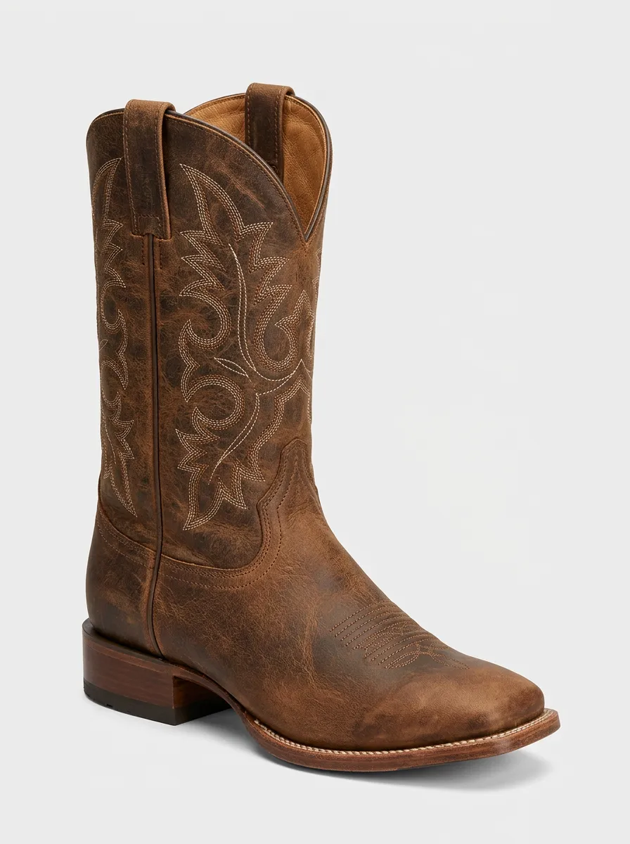 Timeless Embroidered Distressed Everyday Western Boots
