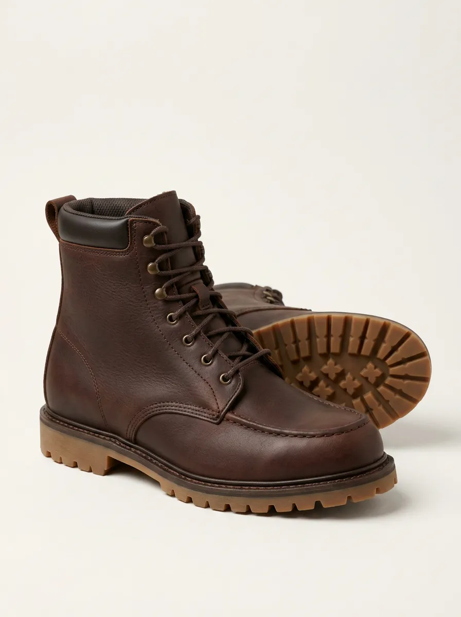 Unisex Moc Toe Classic Work Boots