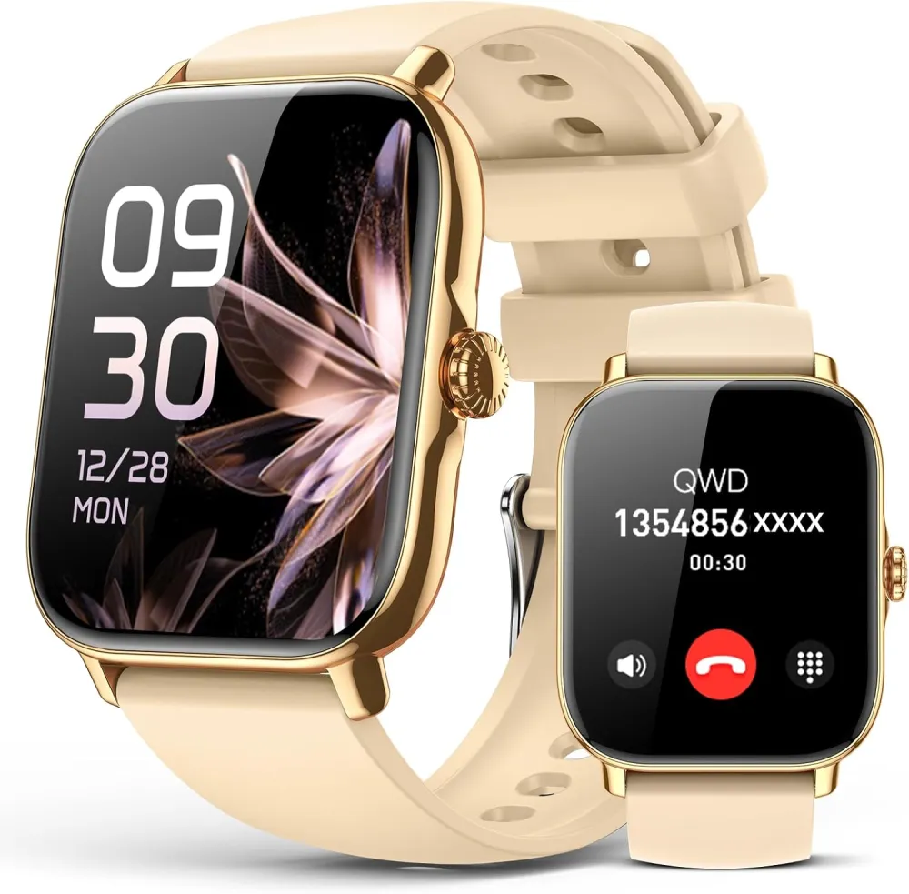 Smart Watch for Women Men- Answer/Make Call, 2025 IP68 Waterproof Fitness Step Tracker Watch with Sleep Monitor/Activity Counter/110+ Sport Mode, Smartwatch for Andriod iPhone iOS Samsung Compatible