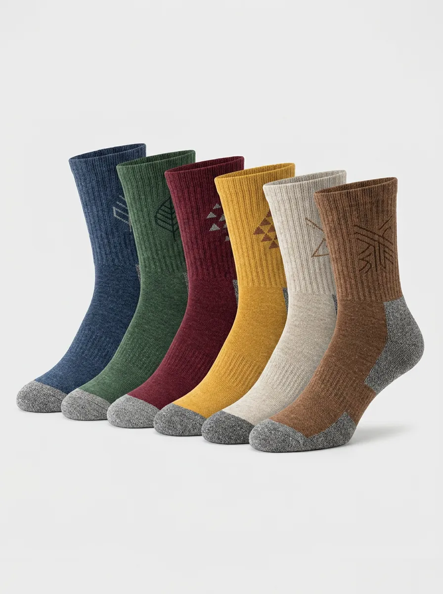 6-Pair Standard Mid-Calf Socks