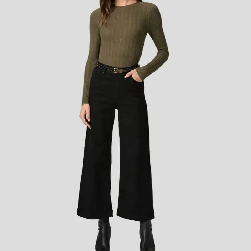 Classic Wide-Leg Ankle-Length High-Rise Women's Jeans