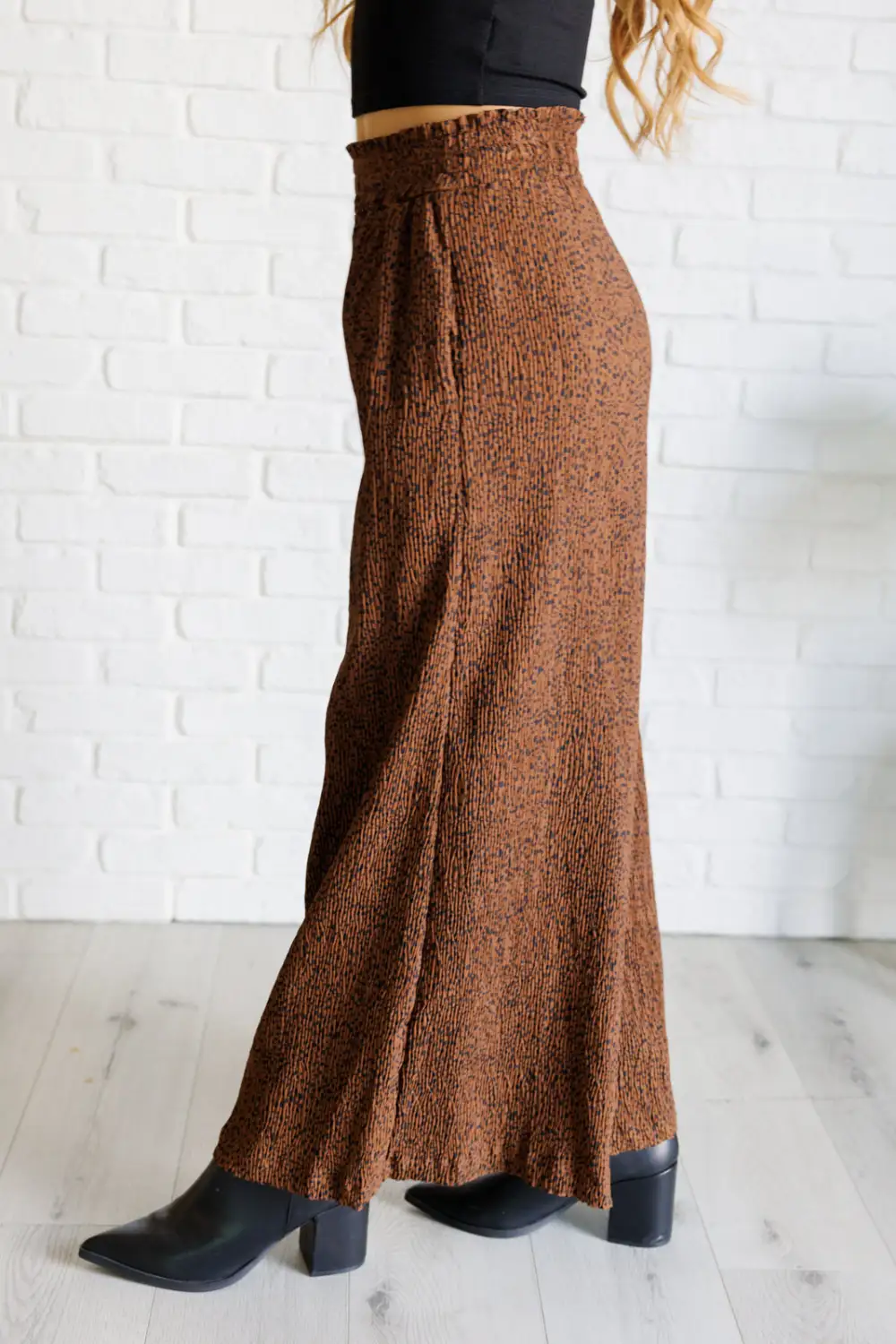 High Rise Wide Leg Pants In