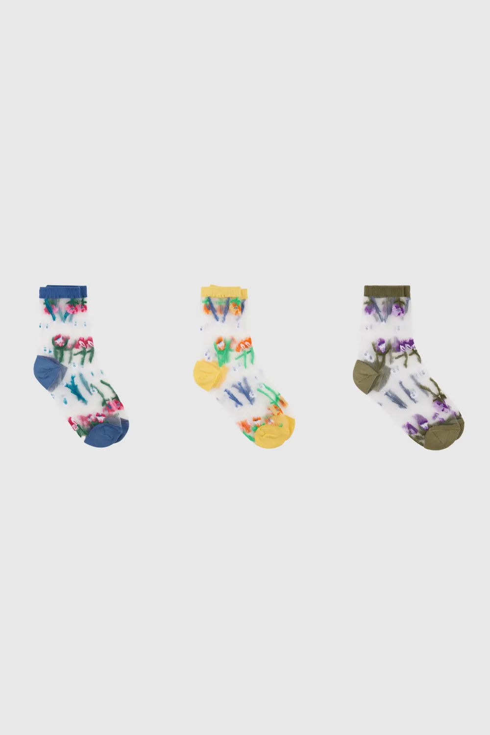 Sheer Sprouting Garden Socks - Three Pack