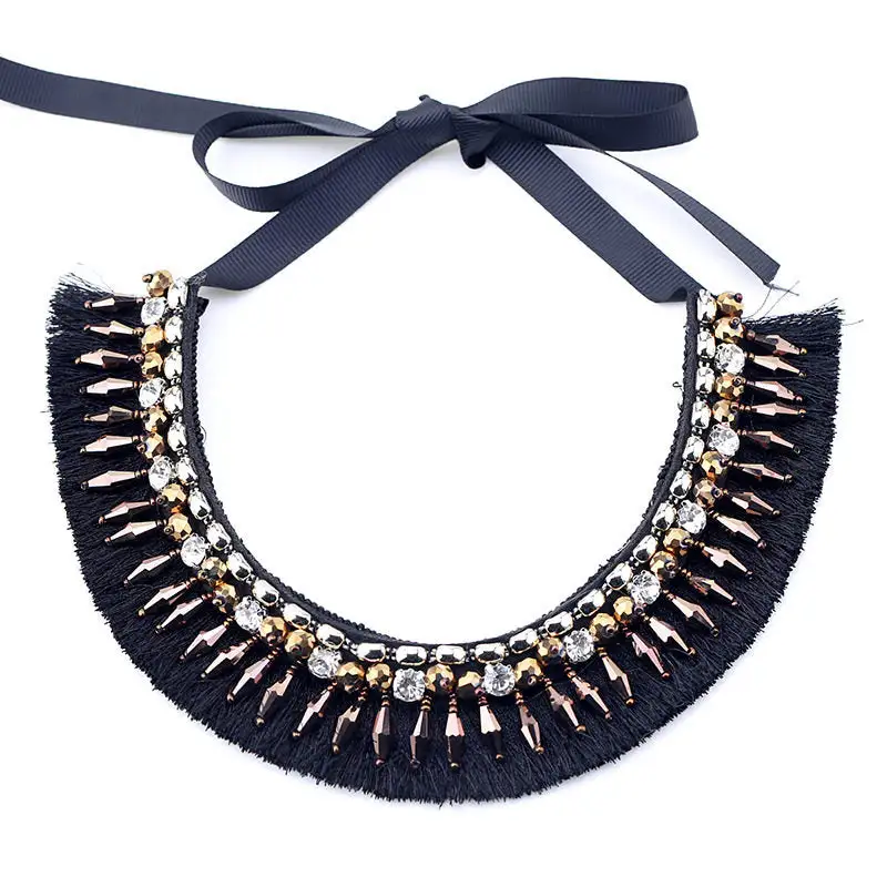 Beaded Fringe Short Necklace