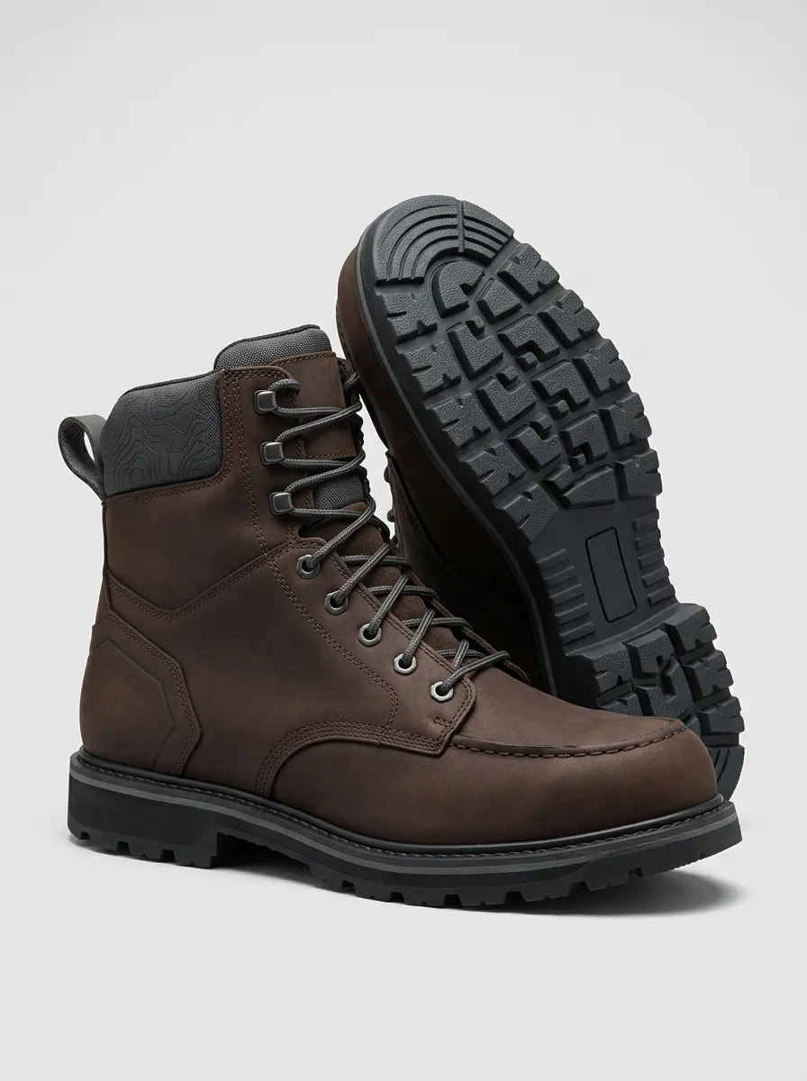Topographic Hiking Work Boots Terrain