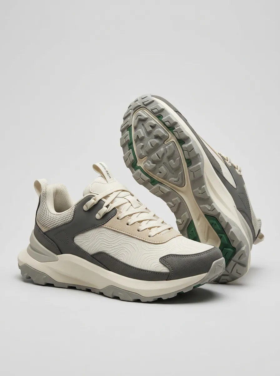 Everyday Hiking-Inspired Topographic Casual Sneakers