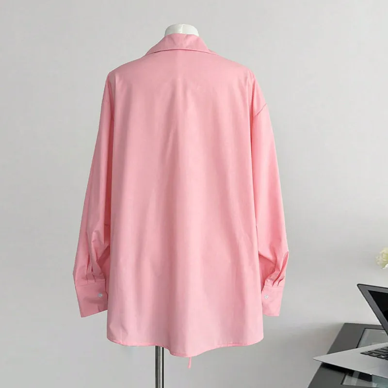 Loose Tie Sleeve Shirt