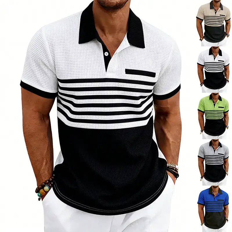 Jacquard Cotton Polo Shirt