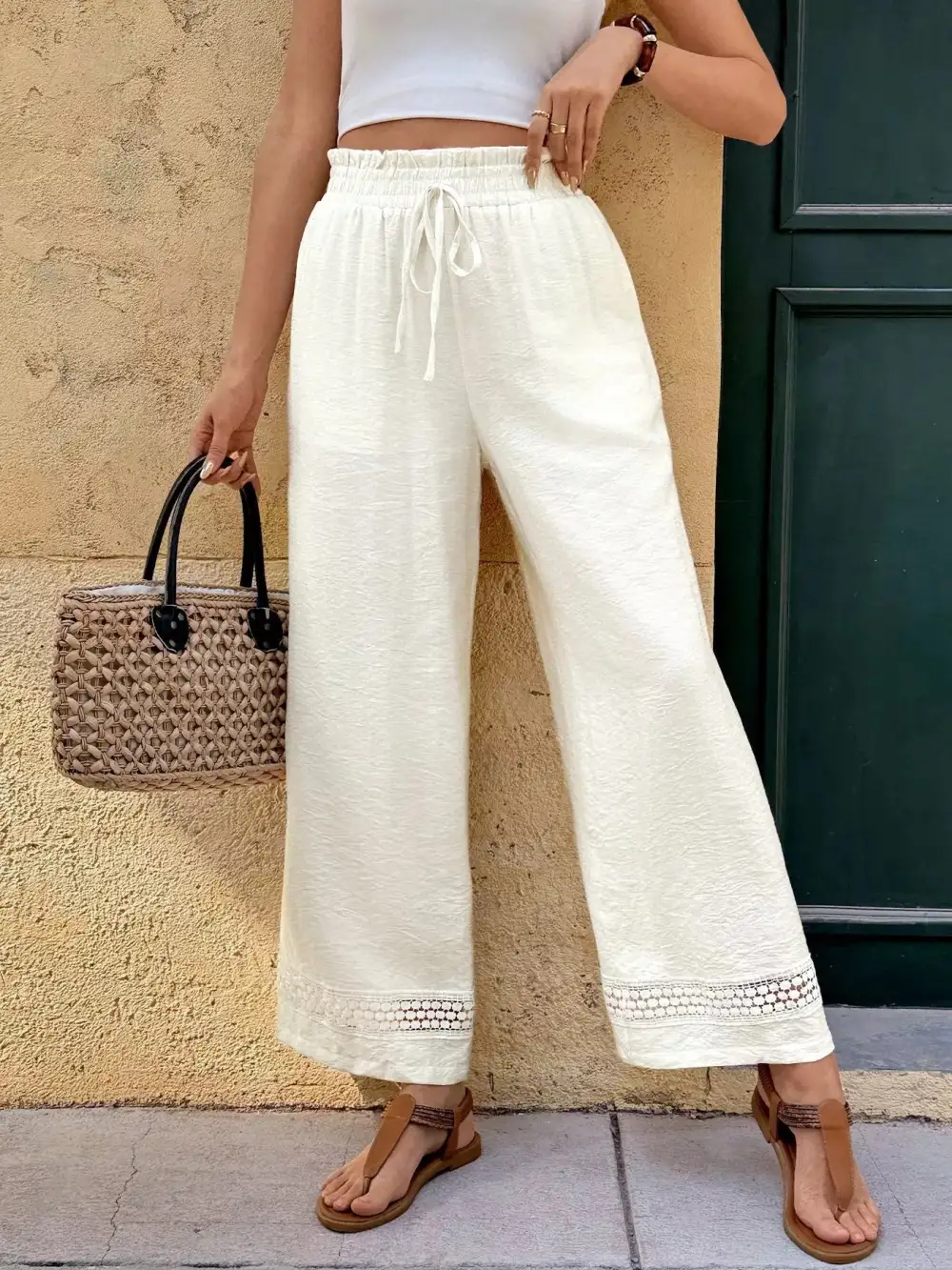 Flowy Wide Leg Pants with Pockets