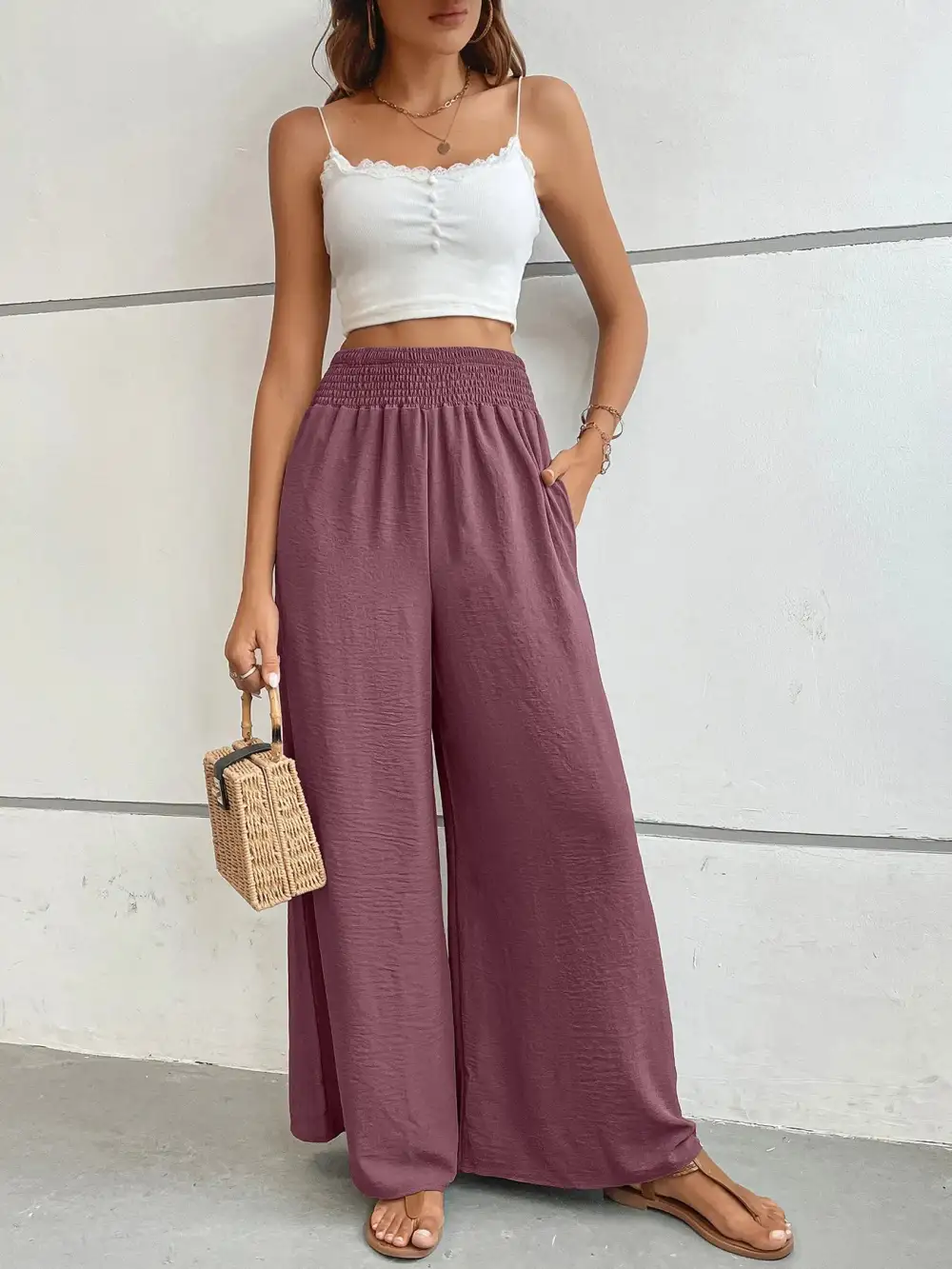 High Waisted Wide Leg Pants