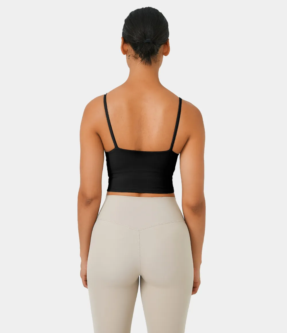 Basic Padded Workout Cropped Tank Top