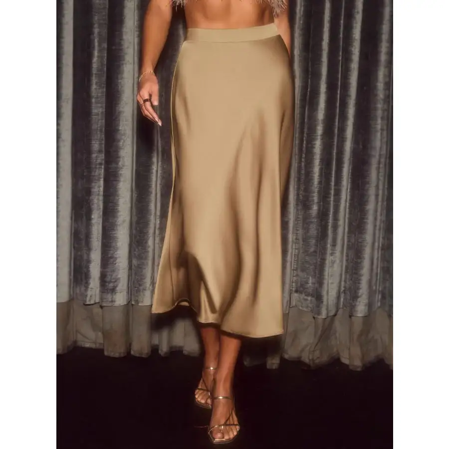 Satin Midi Skirt