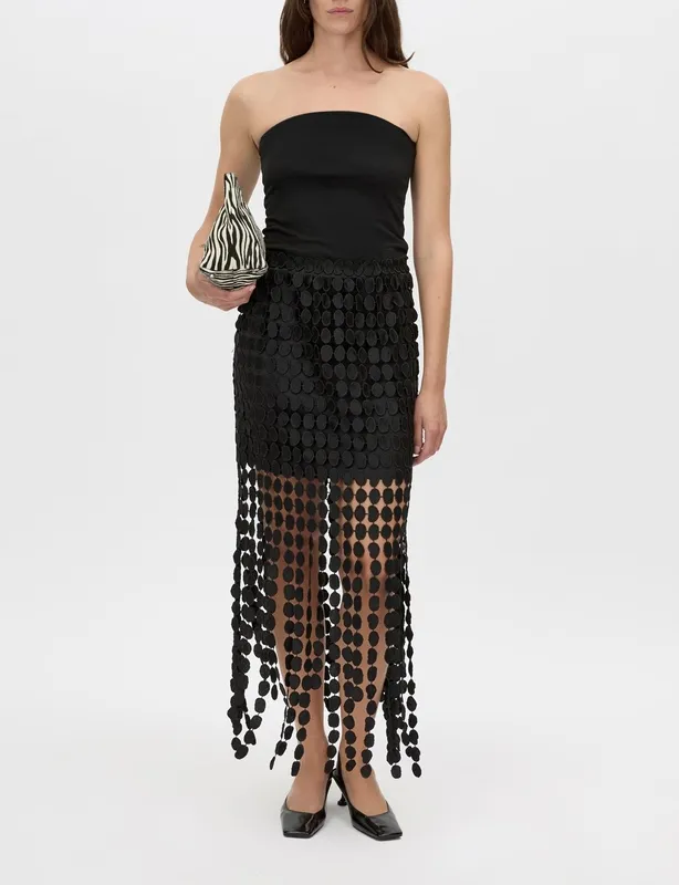 Black Soft Knit Skirt