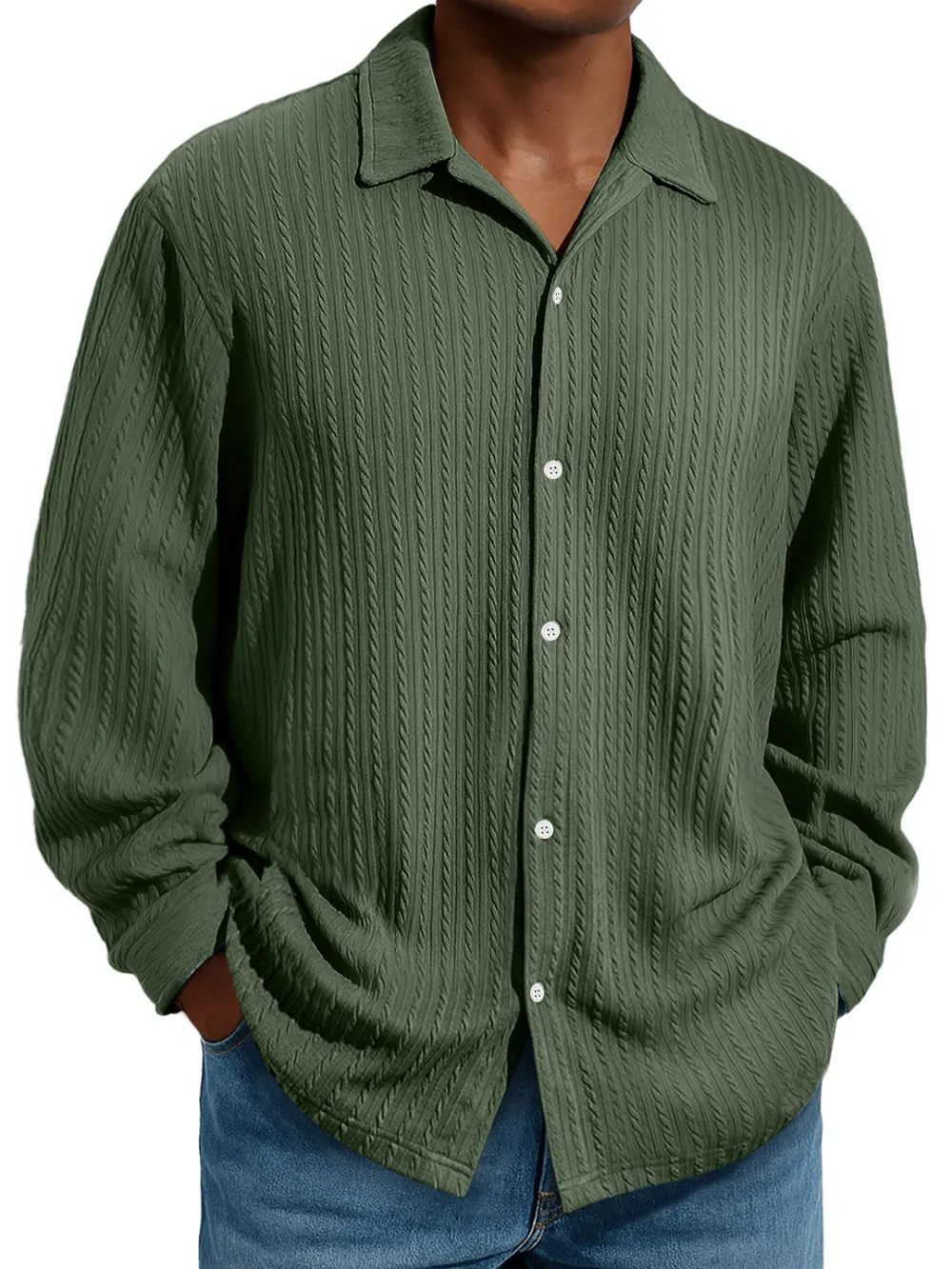 Jacquard Long Sleeve Shirt