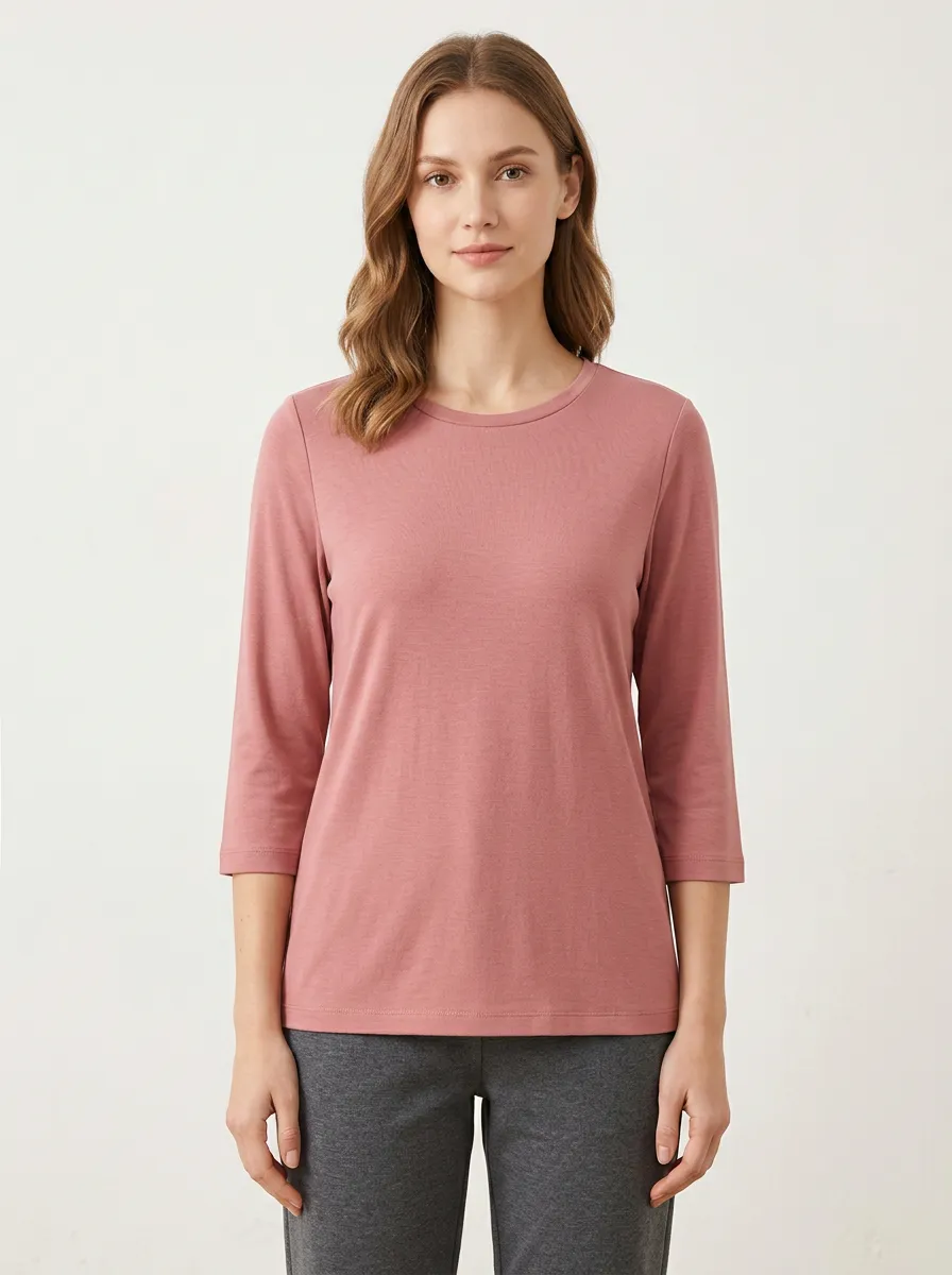 Desert-Inspired Women's Three-Quarter Sleeve Top