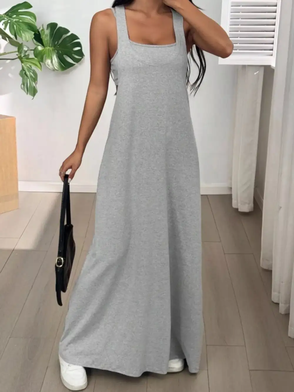 Scoop Neck Cami And Maxi Dress Set