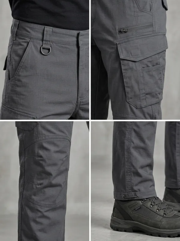 Men's Field Tactical Outdoor Multi-Pocket Grey Cargo Pants