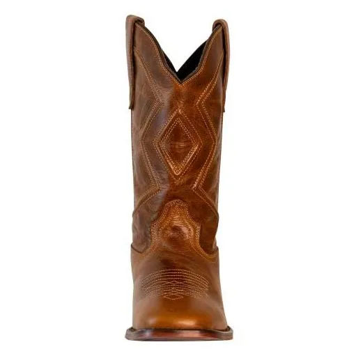 Distressed Layered Shaft Men's Denim Boots