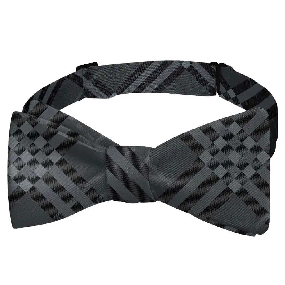 Cincy Plaid Motif Bow Tie