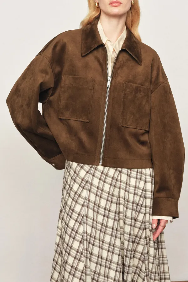 Relaxed Faux Suede Street Jacket