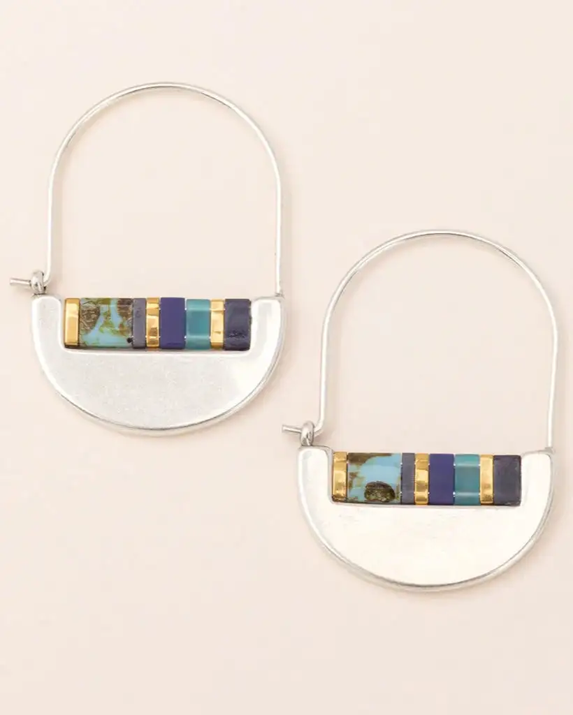 Statement Glass Hoop Earrings