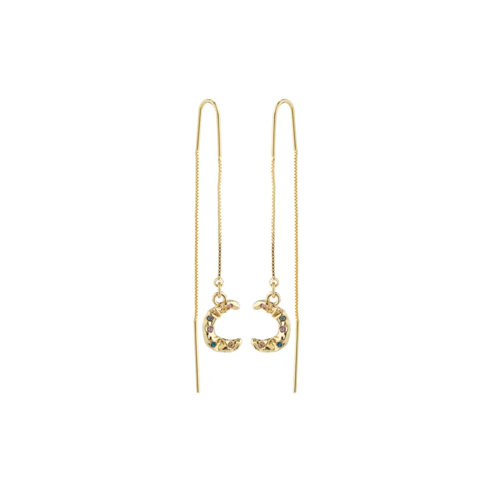 Slim Crystal Chain Earrings