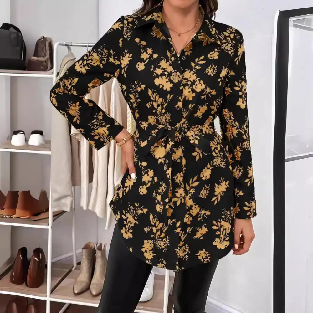 Easygoing Floral Relaxed Tunic Blouse