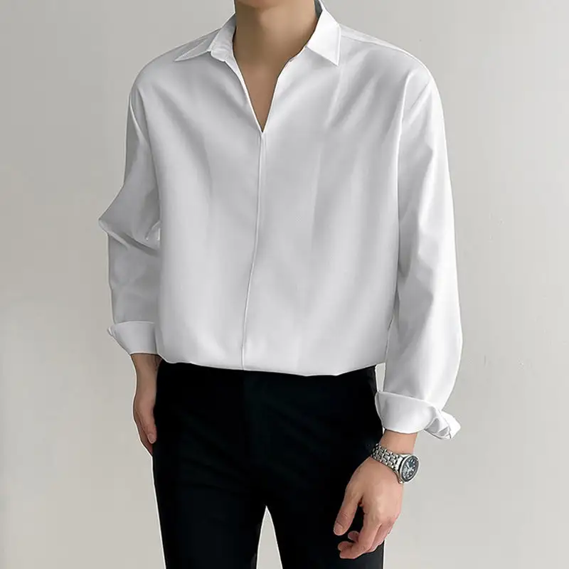 Polished Casual Relaxed V-Neck Tunic Blouse