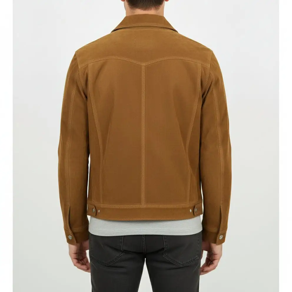 Rugged Suede Trucker Jacket