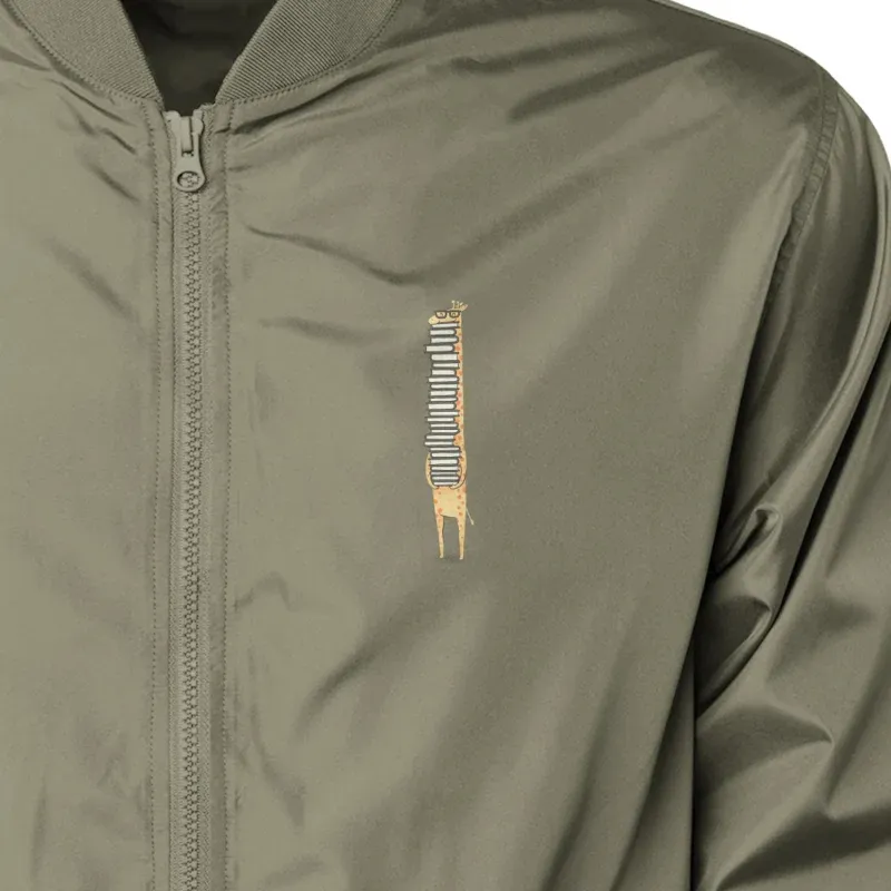 Book-Loving Giraffe Bomber Jacket