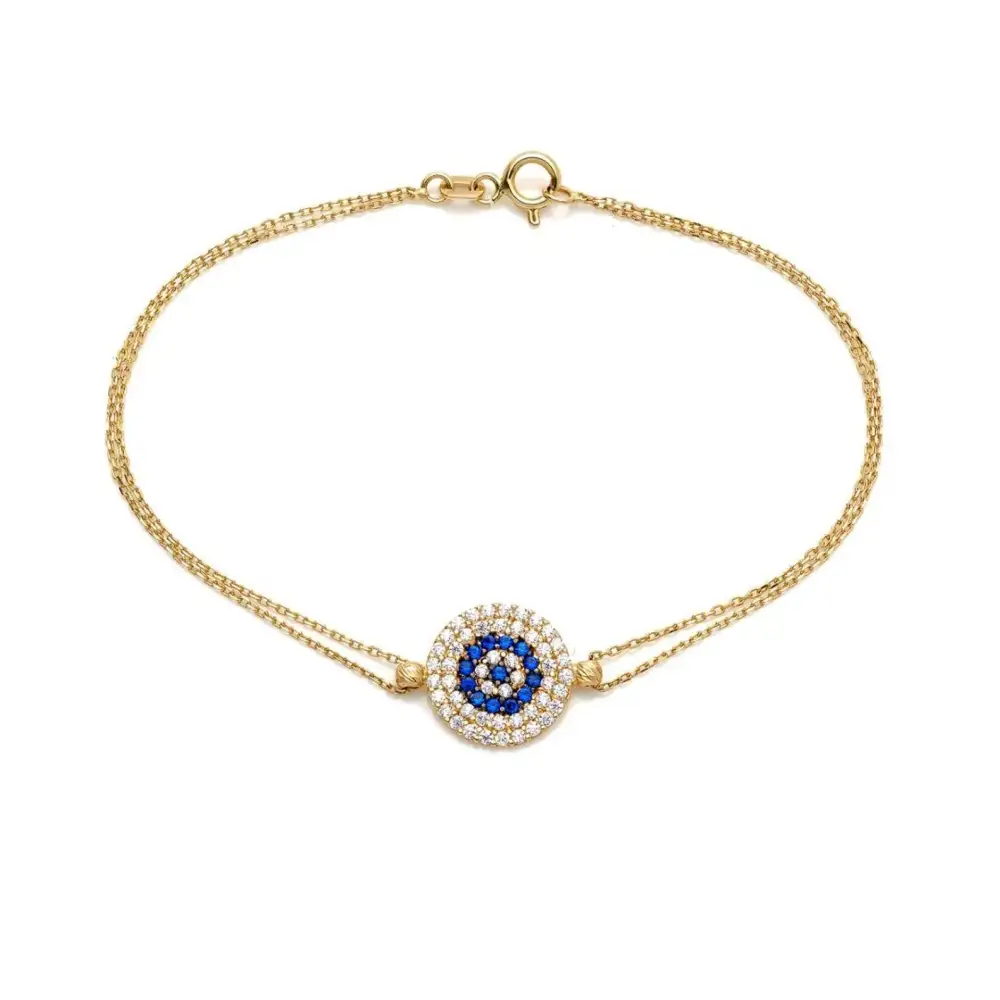 Evil Eye Solid Gold Bracelet